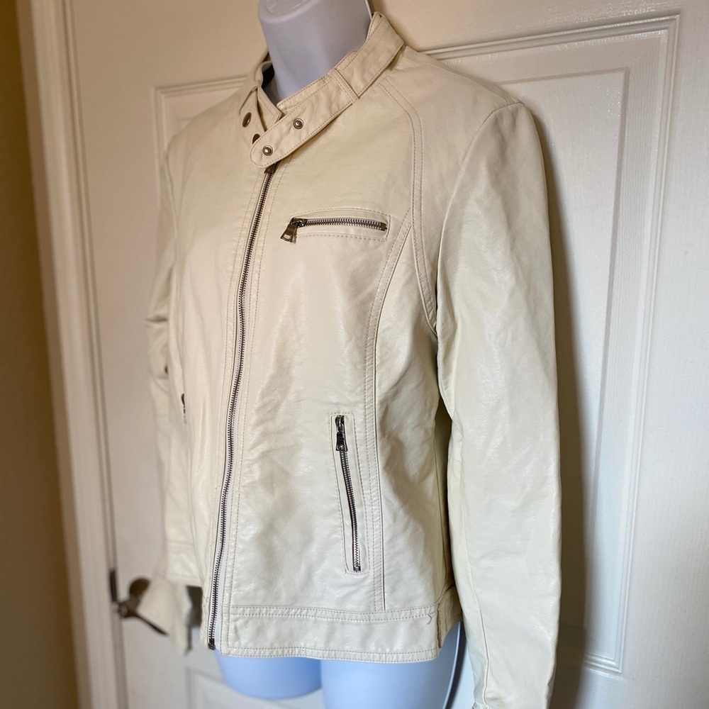 Hoax a A Gallery Company Faux Leather Biker Jacket